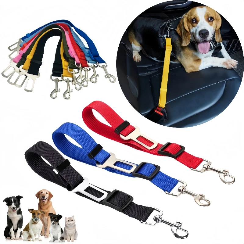 1pc Adjustable Pet Cat Dog Car Seat Belt Pet Seat Vehicle Pet Shop Dog Harness Lead Clip Safety 1005009488401467