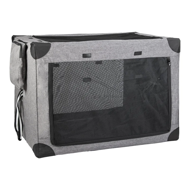 Collapsible & Foldable Dog Crate Cage For Travel Outdoor & Carrying With Mesh Windows Pet Carrier 1005009490428694