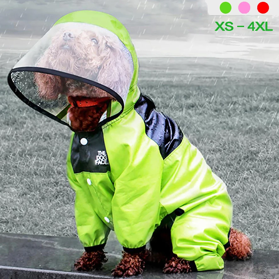 Pet Dog Raincoat the Face Clothes Jumpsuit Waterproof Jacket Dogs Water Resistant for Coat 1005009494836916