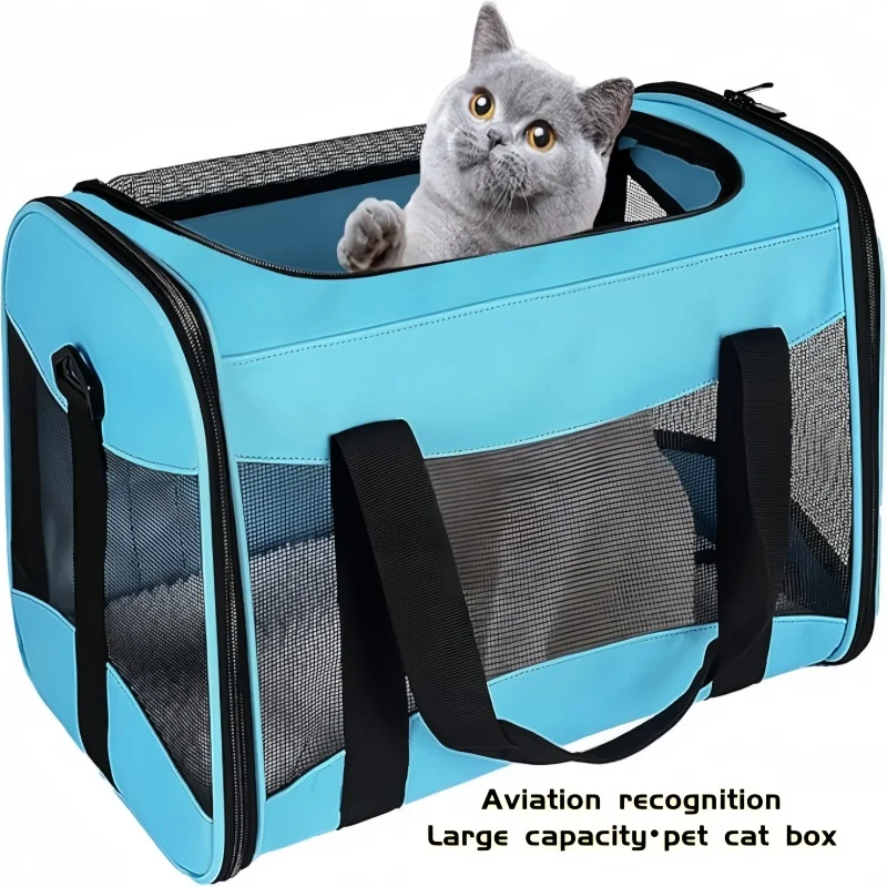Cat Transport Box, Airline Approved Pet, Portable Foldable, breathable Cat and Dog Travel Bag 1005009498272716