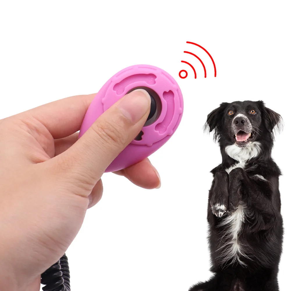 Dog Training Clicker Pet Cat Click Trainer Various Style Aid Adjustable Wriststrap Sound Key Chain 1005009503305012
