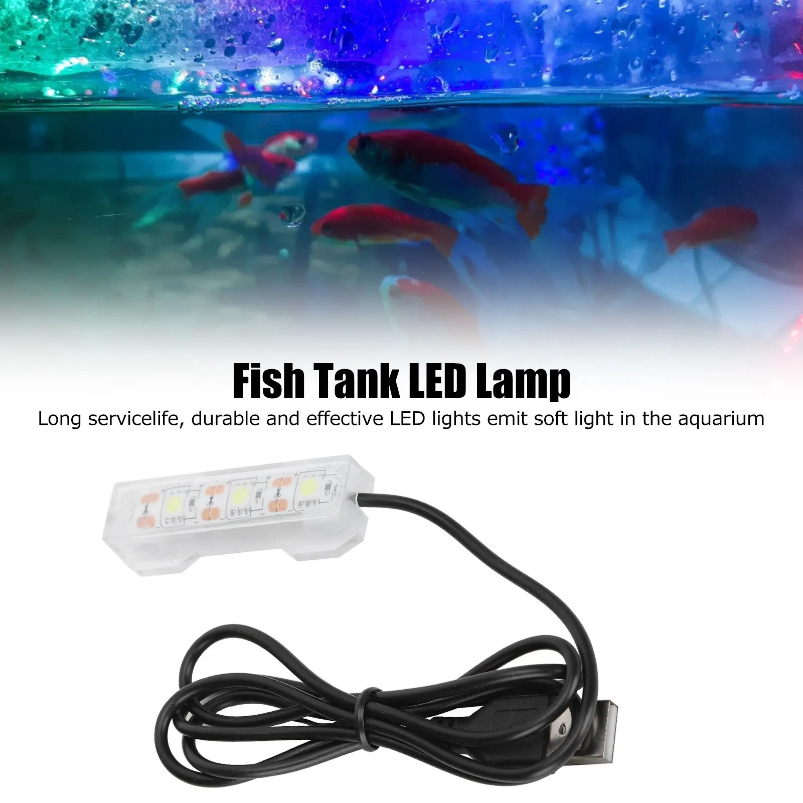Aquarium Decoration Light Aquarium USB Light Small Aquarium Water Plant Light Desktop Fish Mini 1005009515647535