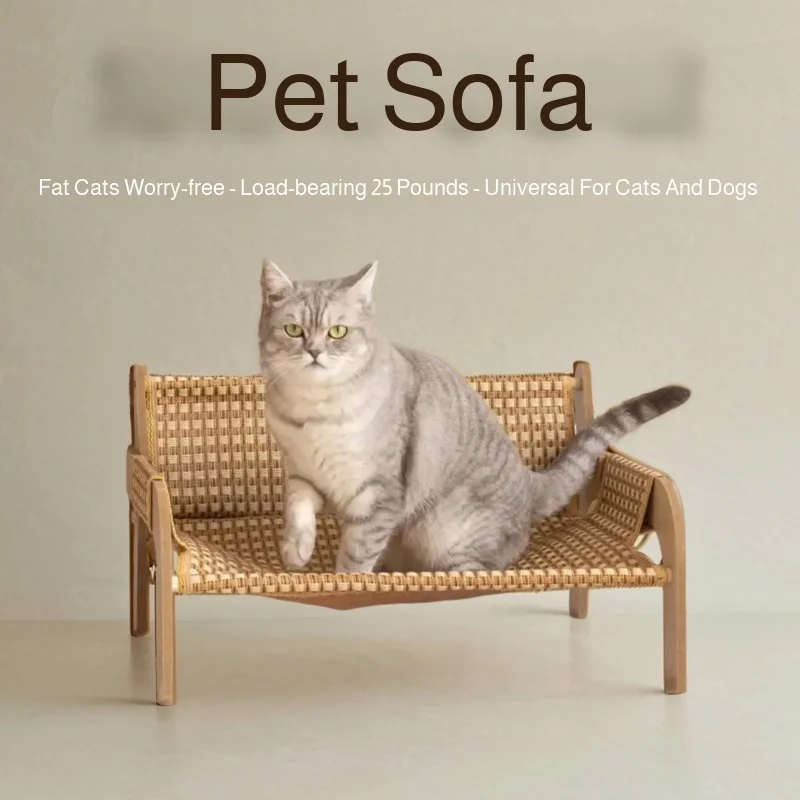 2-In-1 Summer Cat Sofa Rattan Mat Pet Sofa Cats And Dogs Universal Scratch-Resistant Pet Products 1005009516509388