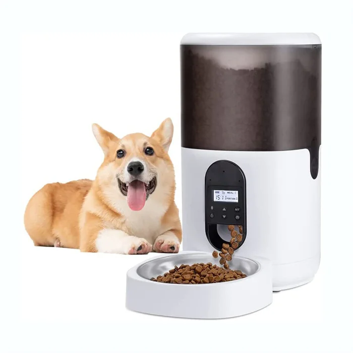 Smart Dog Food Dispenser for Cat Puppy Automatic with Stainless Steel Bowl App Control 10 Meal 1005009516530777