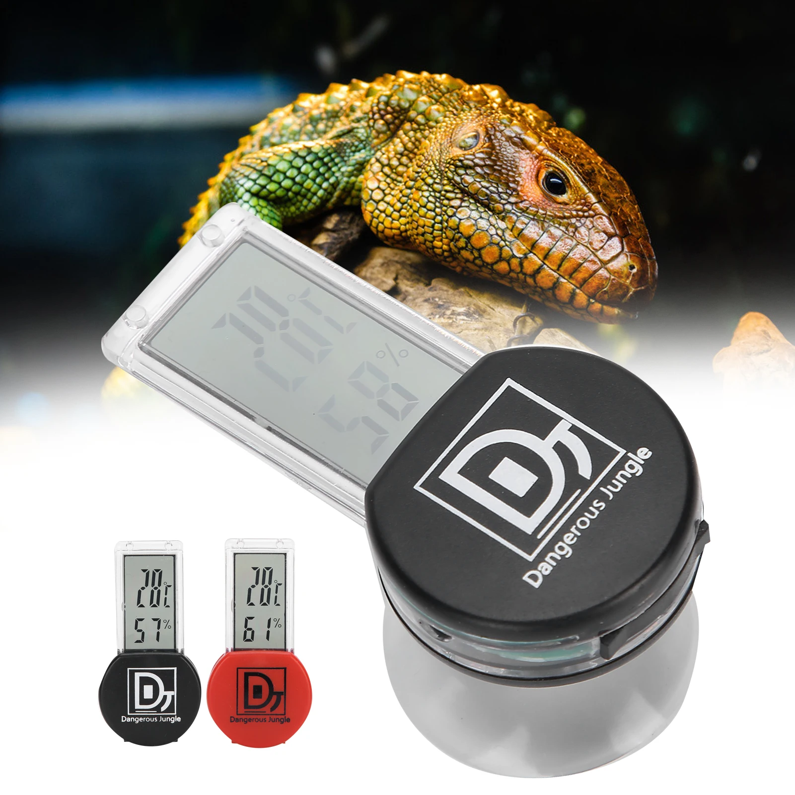 Reptile Temperature Gauge Thermometer Reptile Terrarium Thermometer Hygrometer Digital Display Pet 1005009523107918