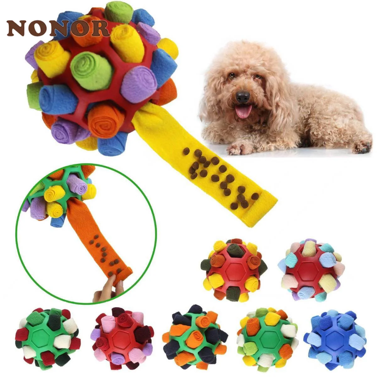 Dog Sniffing Ball Innovative Pet Shaking slow food ball for Pet interactive teeth grinding and 1005009523680664