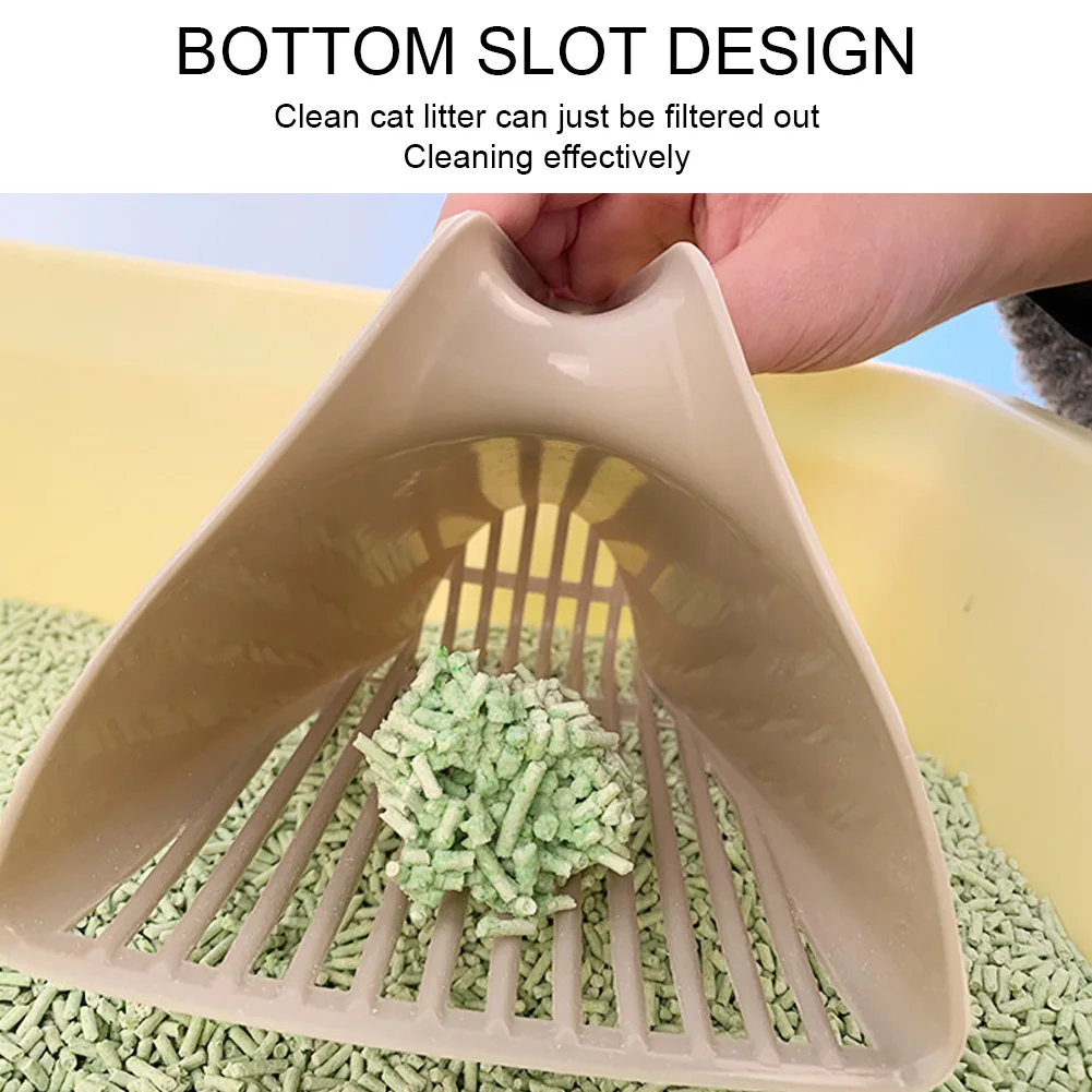 Set Cat Litter Boxes Shovel Cleaning Tool Cat Toilet Plastic Shovel Scoop with Handle Cat Toilet 1005009523936258