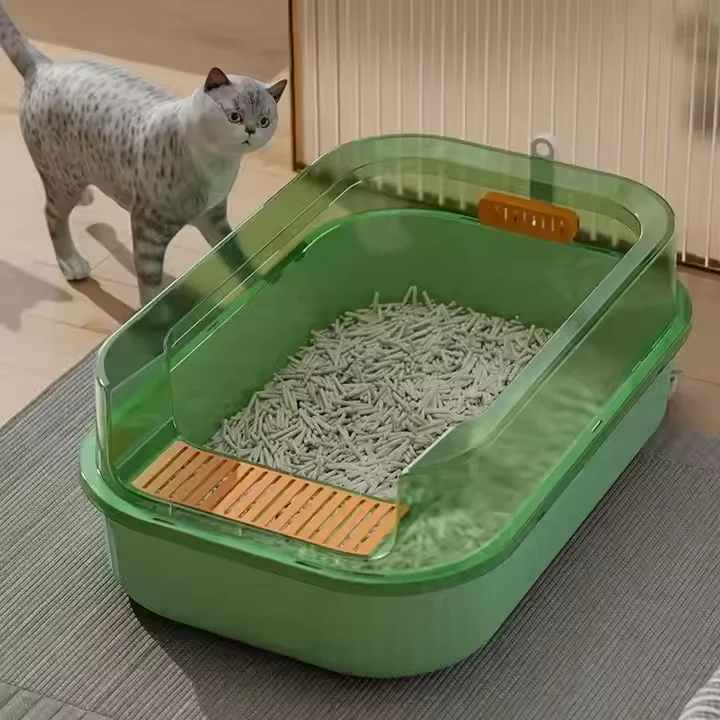 OEM Large Capacity 20L Cat Litter Box Set Easy Cleaning Cute Splash-Proof Plastic 1005009526060334