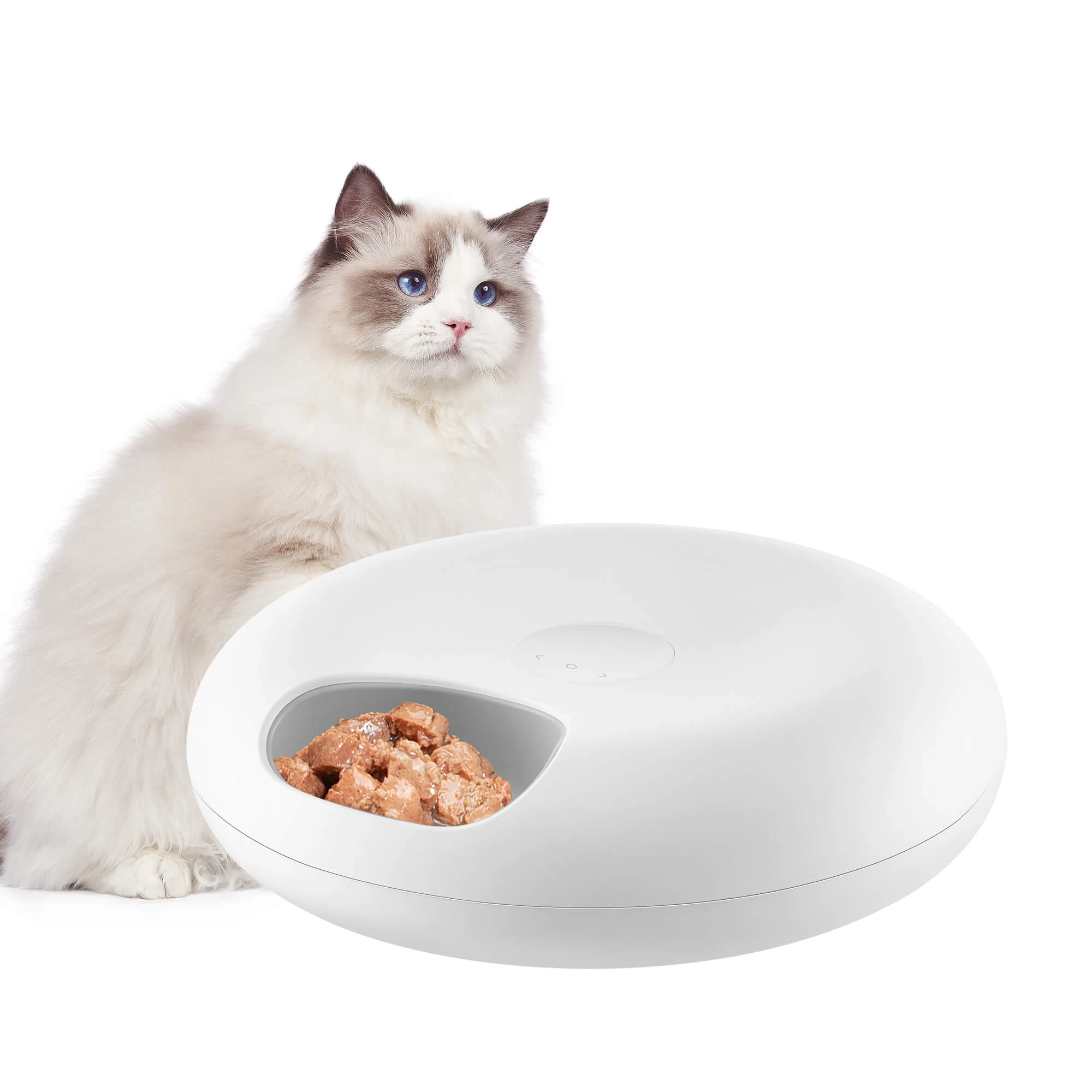 Meal Automatic Cat Food Dispenser Dry & Wet Food Feeder with Two Ice Packs, Programmable Timer 1005009529929283