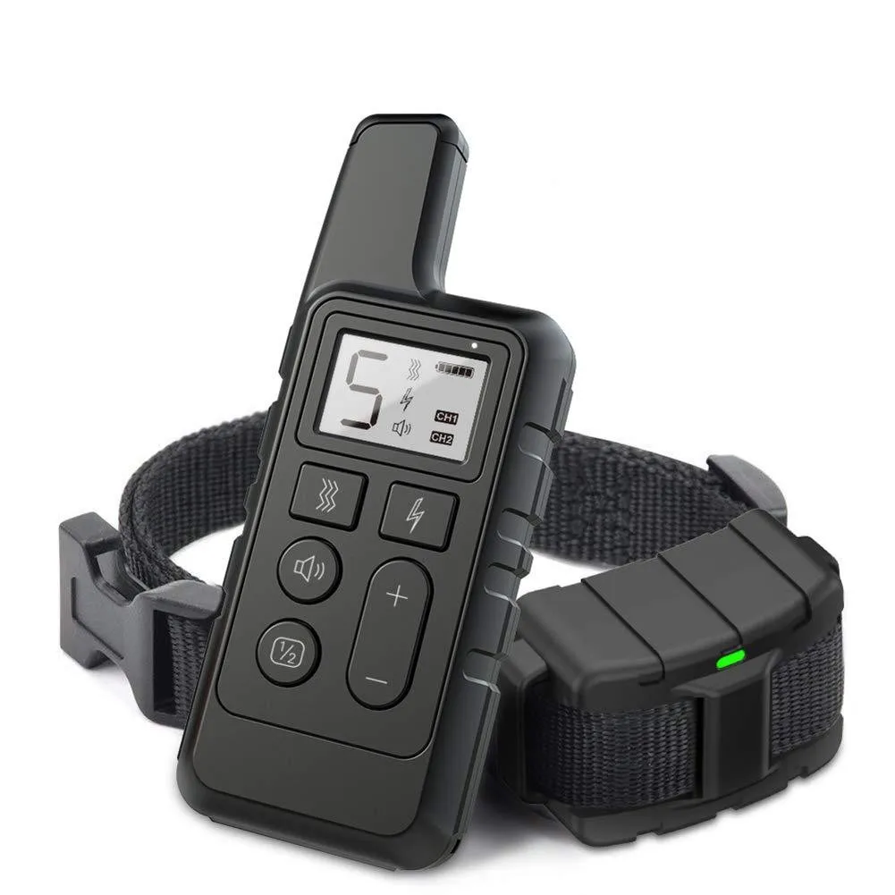 Dog training device barking device 500m remote control electric shock vibration warning pet 1005009531379047