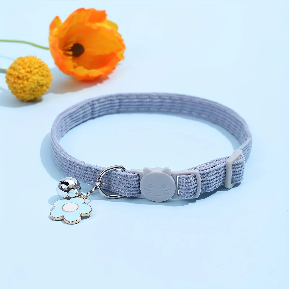 Adjustable Cat Collar with Bell, Safety Snap Hook, Polyester Material, Small Breed Recommended 1005009533819929