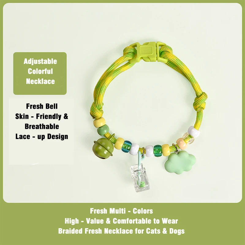 Pet Collar for Dogs & Cats, Adjustable Necklace with Bell, Anti, Loss, Breathable & Lightweight 1005009534753011