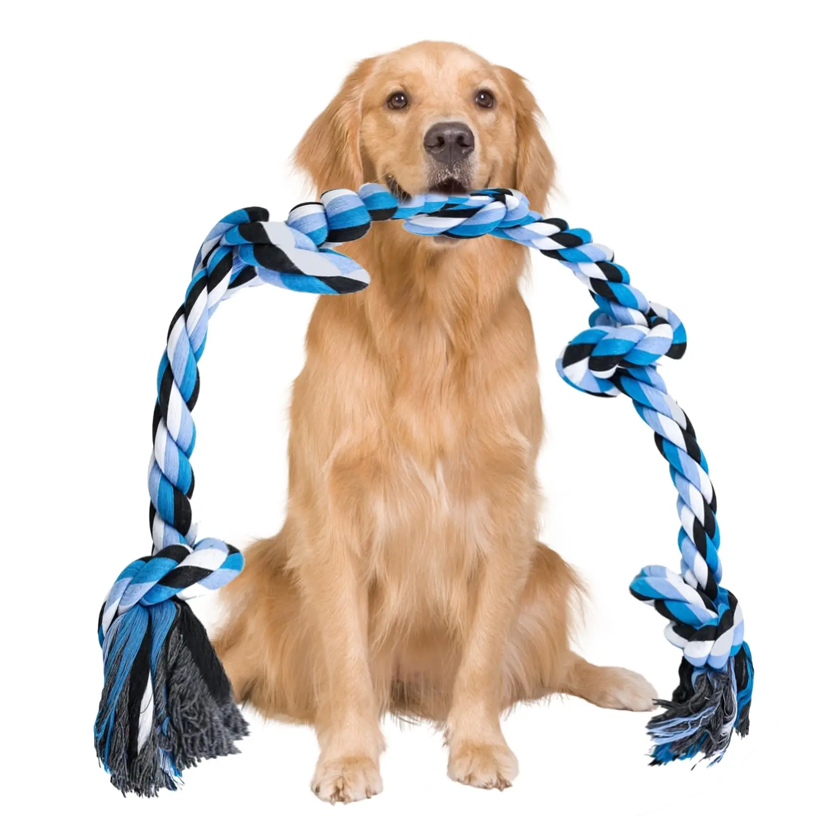 35" Indestructible Dog Rope Toy - Heavy Duty Chew & Teeth Cleaner for Large Dogs 1005009535588944