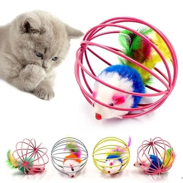 Funny Caged Mouse Pet Toy Rat Ball for Cat Dog Pet Novelty Toy Pet Supplies 1005009539631330