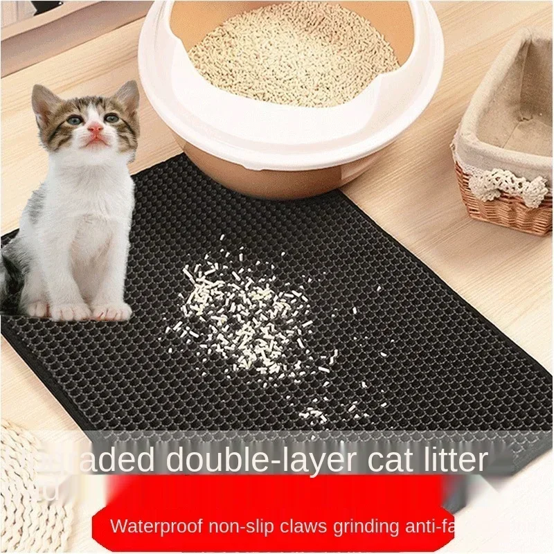 Double Layer Waterproof Non - slip Pet Cat Litter Trapper Mats, Cat Litter Trapping Mat Cushion, EVA 1005009539936482