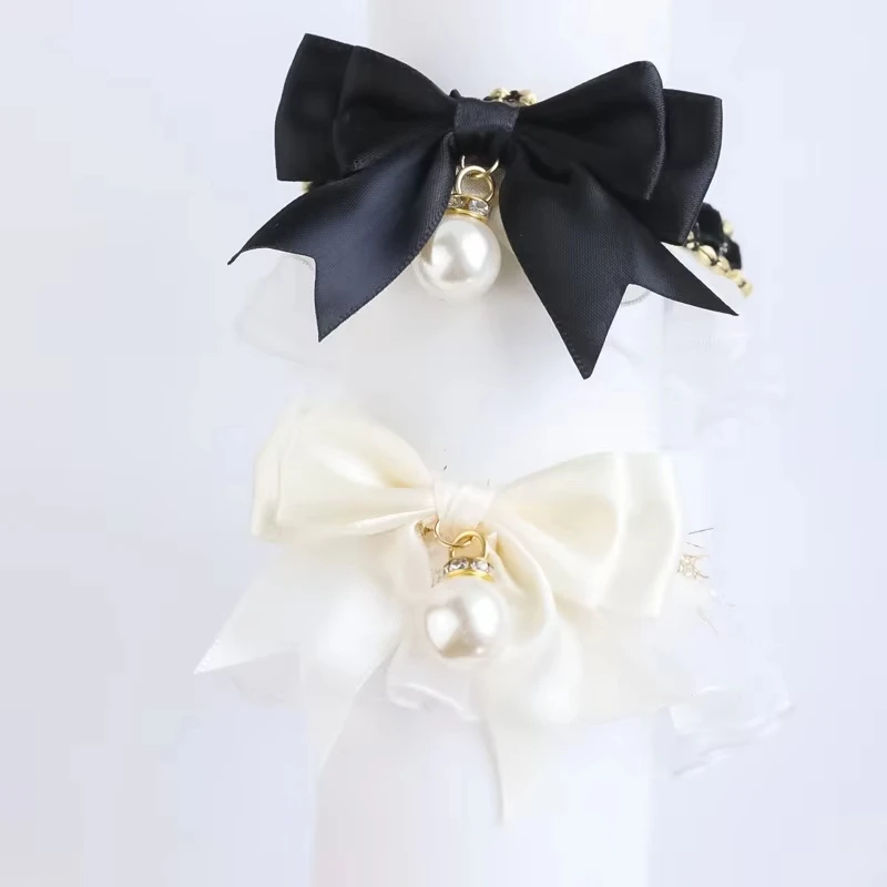Dog Collar Cute Lace Bow Pet Dog Cat Collars Adjustable Cat Necklace Jewelrys Sweet Neck Decorative 1005009541931135