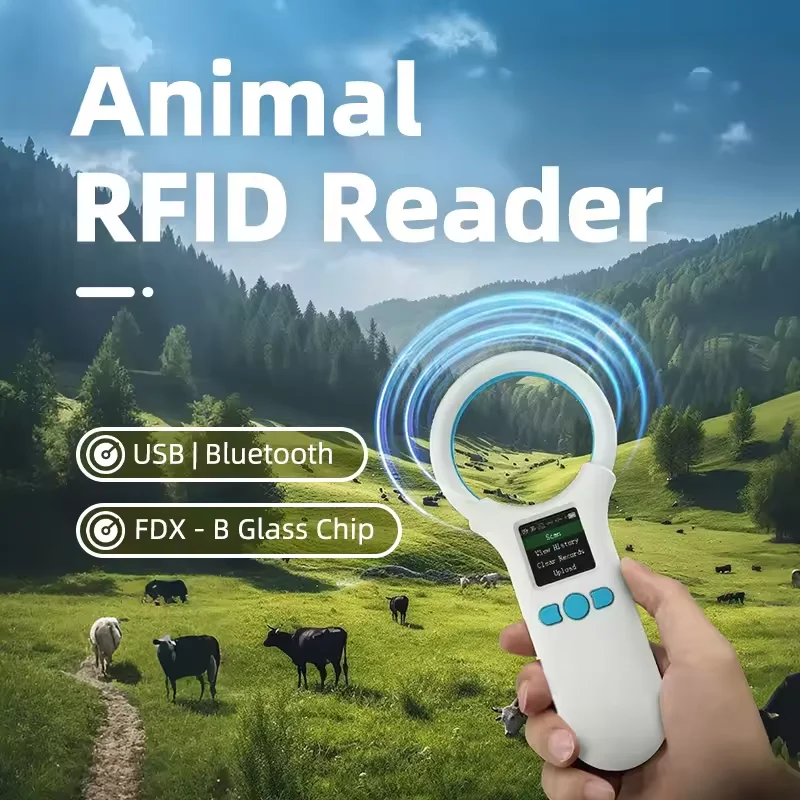 Pet Cat Dog Microchip Scanner, 134.2KHz 125kHz Animal RFID Reader, FDX-B Glass Chip Compatible 1005009549275765