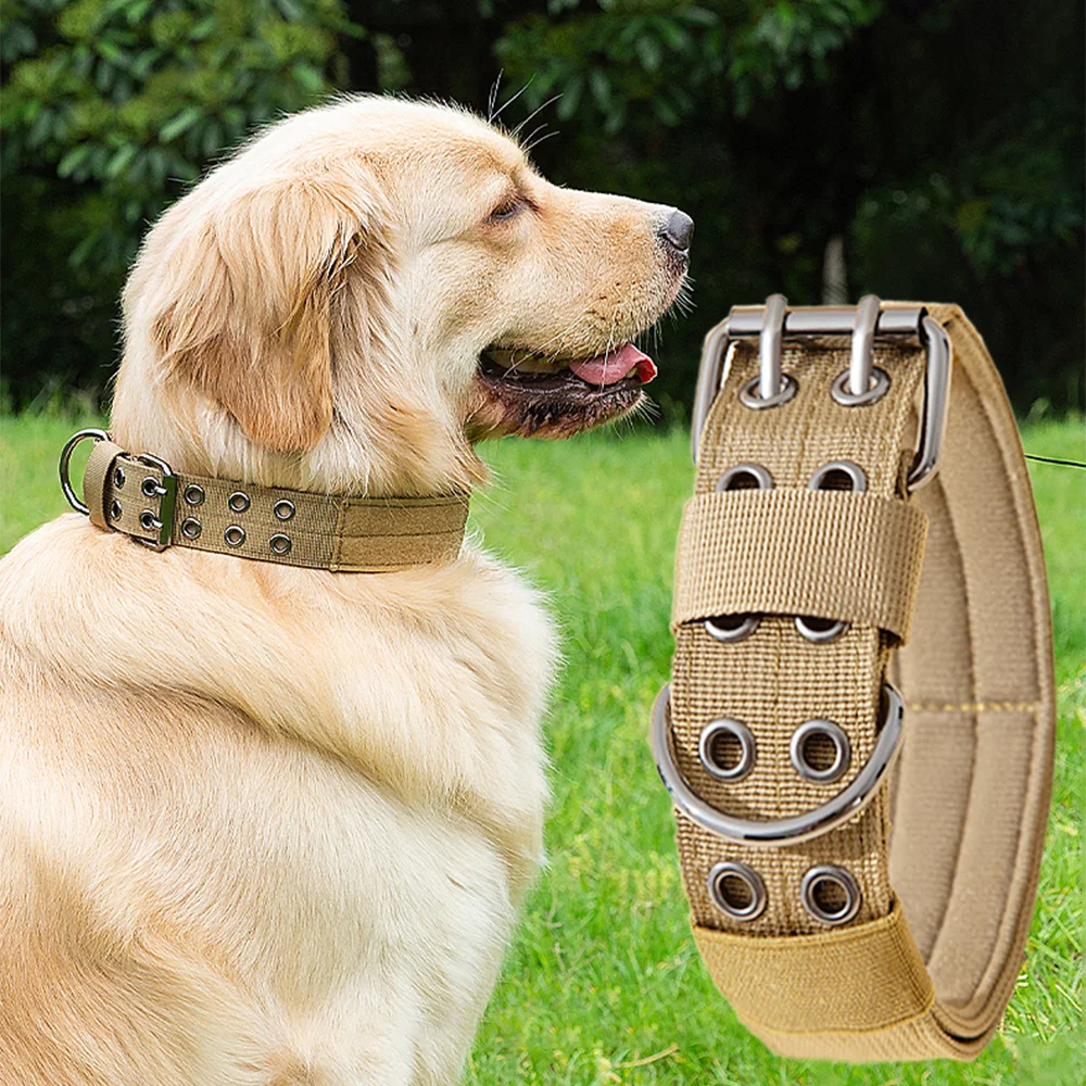Adjustable Military Dog Collar Metal D-Ring and Buckle Working Dog Collar 1005009551576454