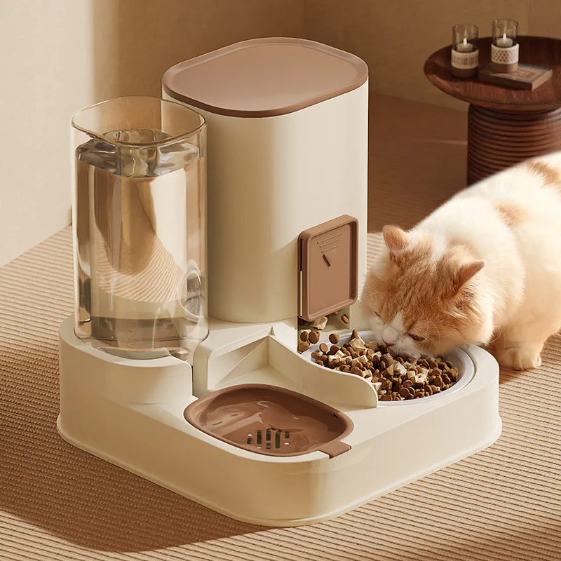 Automatic Cat Food Dispenser, Integrated Pet Water and Feeding Machine, Cat and Dog Feeder 1005009552933978