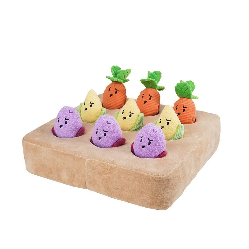 Dog Interactive Toys Small Vegetable Garden Pet Snuffle Toy Dog Puzzle Feeder Toys with Hidden 1005009557781940