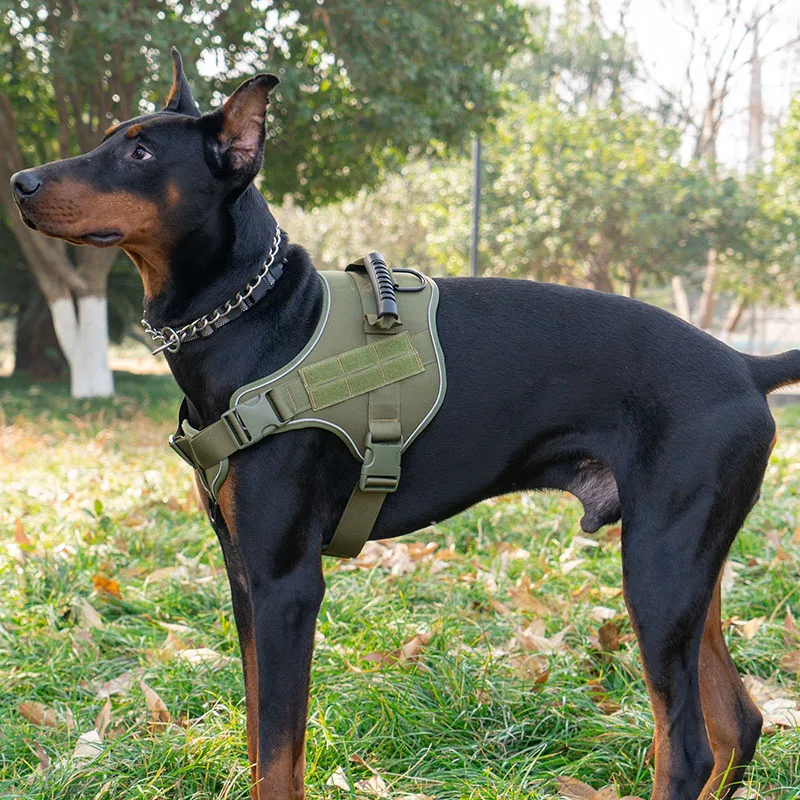 Tactical Military Vest with Refletive Strap Dog Harness Pet Doberman Training for Medium Large Dogs 1005009558597469