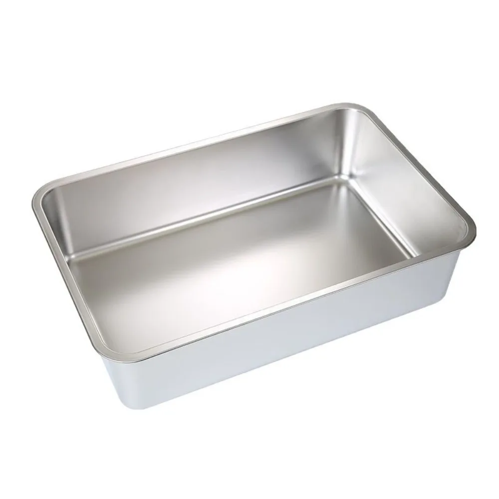 New Stainless Steel Cat Litter Box Large Capacity Easy To Clean Cat Toilet High Sided Cat potty Cat 1005009560508849