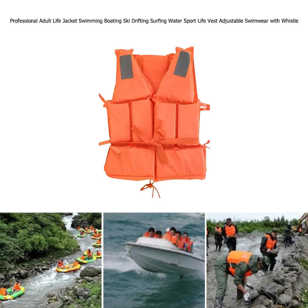 Fishing Life Jacket Swimming Safety Life Vest with Whistle Polyester Survival Suit Buoyancy Jacket 1005009569060514