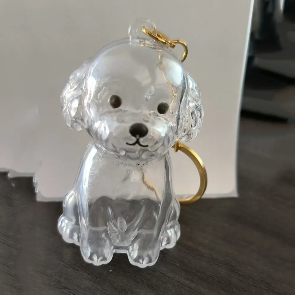 Dog Shape Hair Storage Box Transparent DIY Handmade Pet Keychain Grooming Acrylic Puppy Pendants 1005009572111475