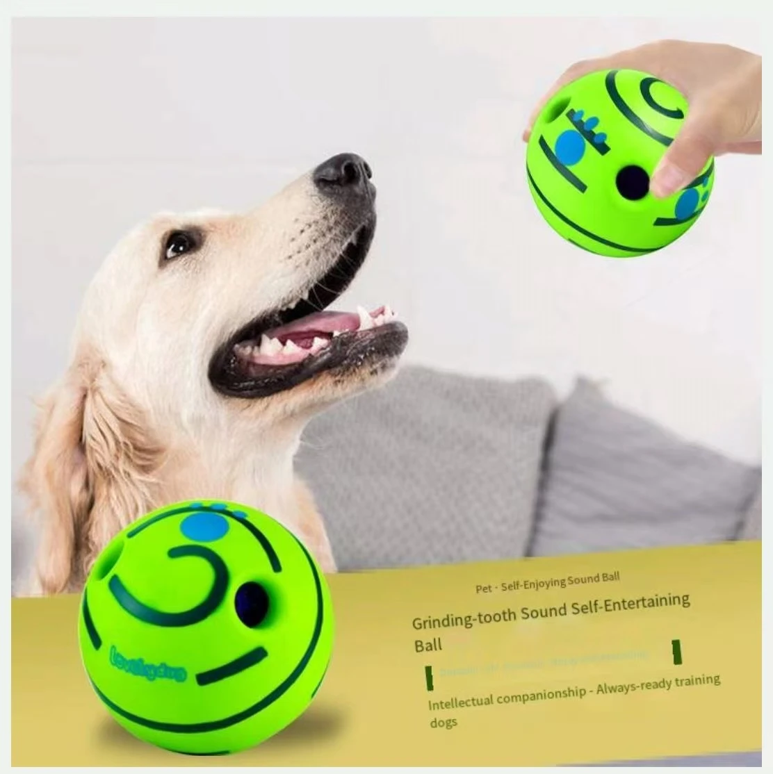 Dog Toy Wobble Wag Giggle Ball Getting Attention Fun Sounds When Rolled or Shaken Pets Know Best 1005009578871297