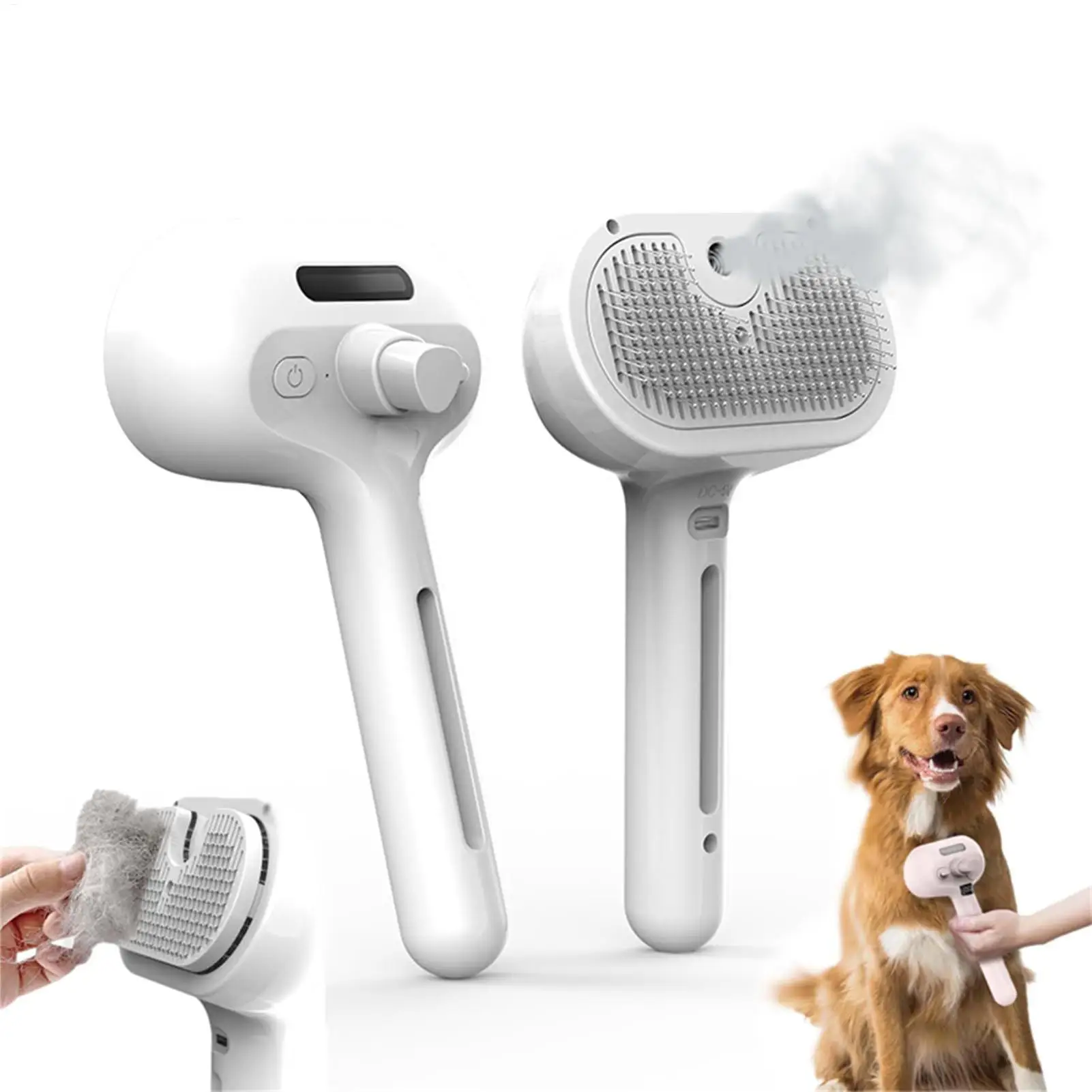 Pet Hair Remover Spray Grooming Comb Cats Dogs Floating Hair Removal Steam Cleaning Brush Dematting 1005009580596182