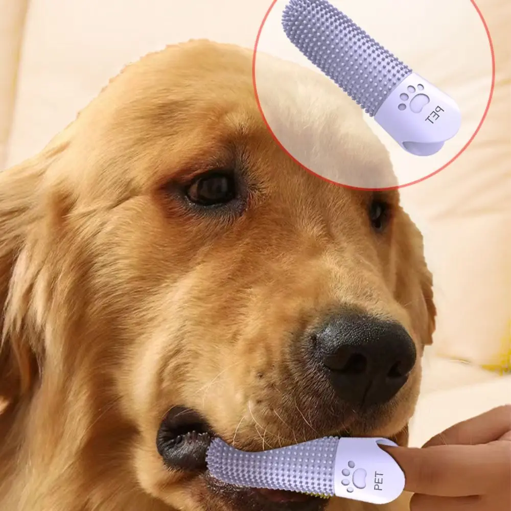 Silicone Pet Teeth Cleaning Fingertips Nontoxic Super Soft Pet Toothbrushes Durable 360° Cleaning 1005009581514587