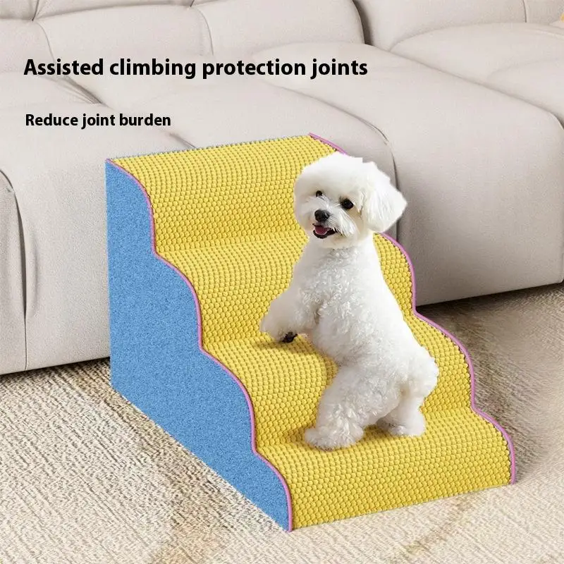 3/4 Tier Dog Stairs Ladder Memory Foam Sponge Dogs Sofa Removable and Washable Portable Training 1005009585776162