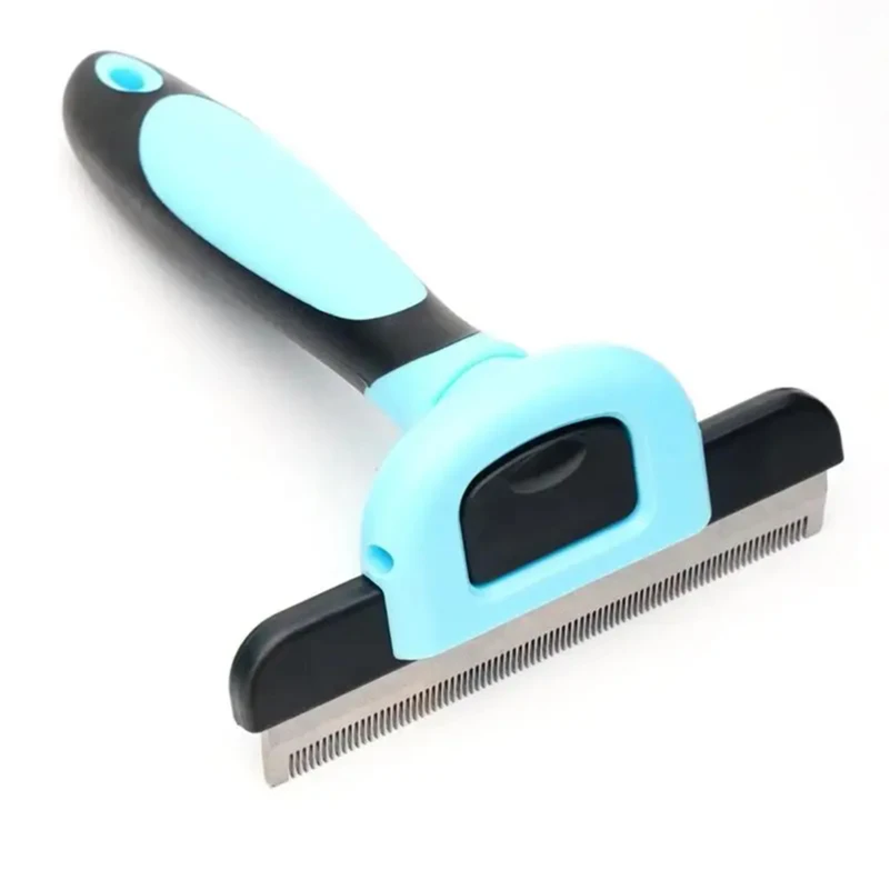 Pet Grooming Brush-Double Sided Shedding and Dematting Undercoat Rake Comb for Dogs and Cats 1005009589409492