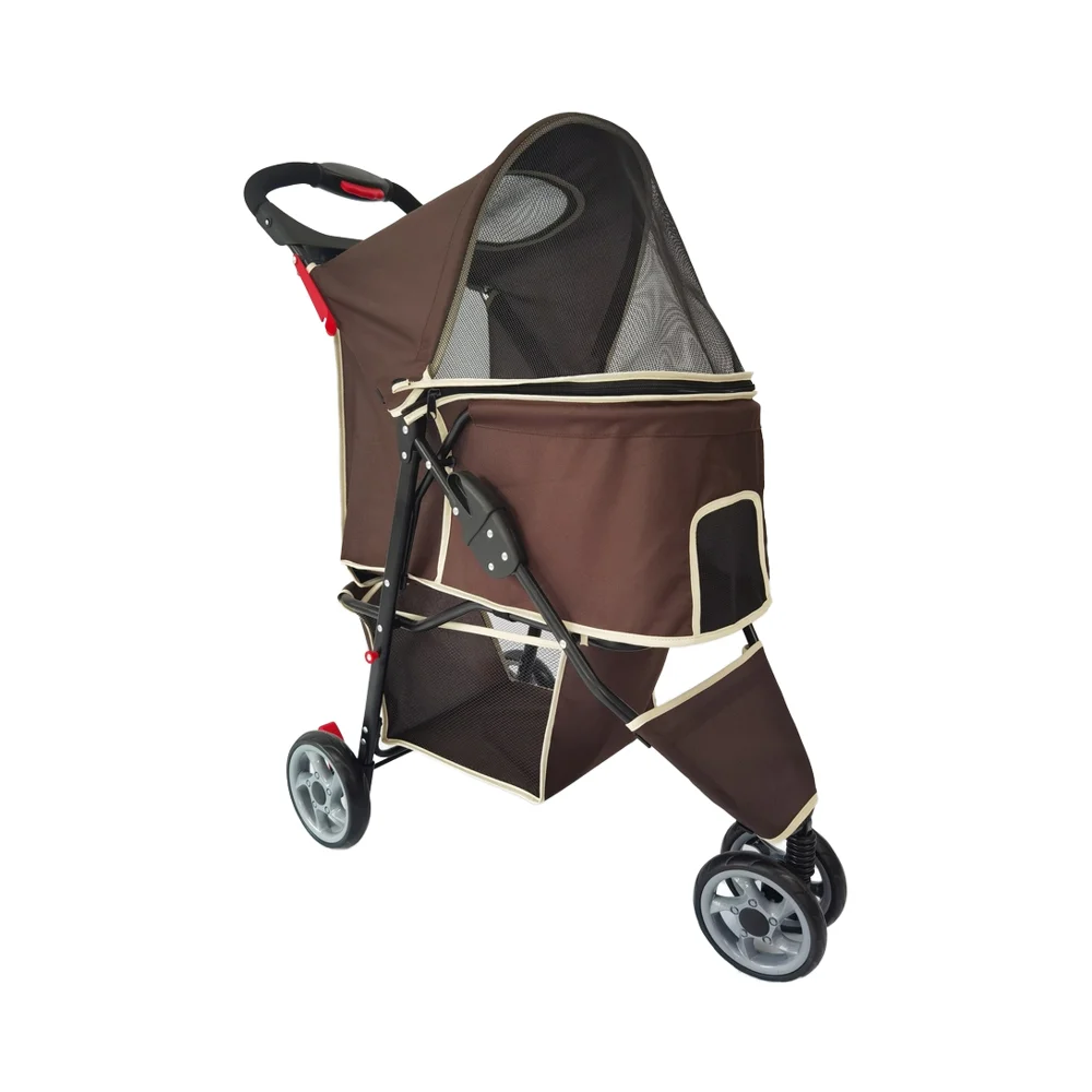 Dog Stroller, Foldable and Portable Luxury Aluminum Pet Stroller with Zipper for Cars 1005009589468904