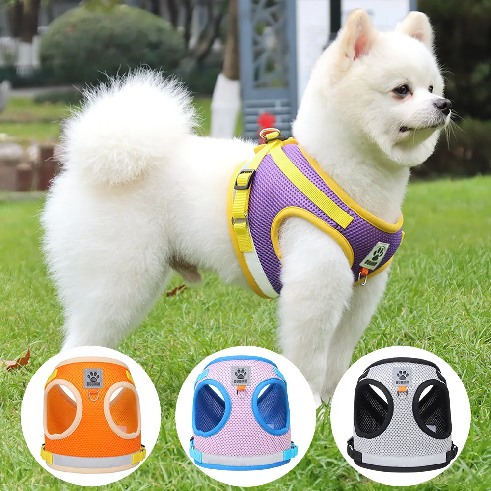 Summer Breathable Mesh Pet Harness & Leash Set, Reflective Vest for Dogs Cats 1005009591505347