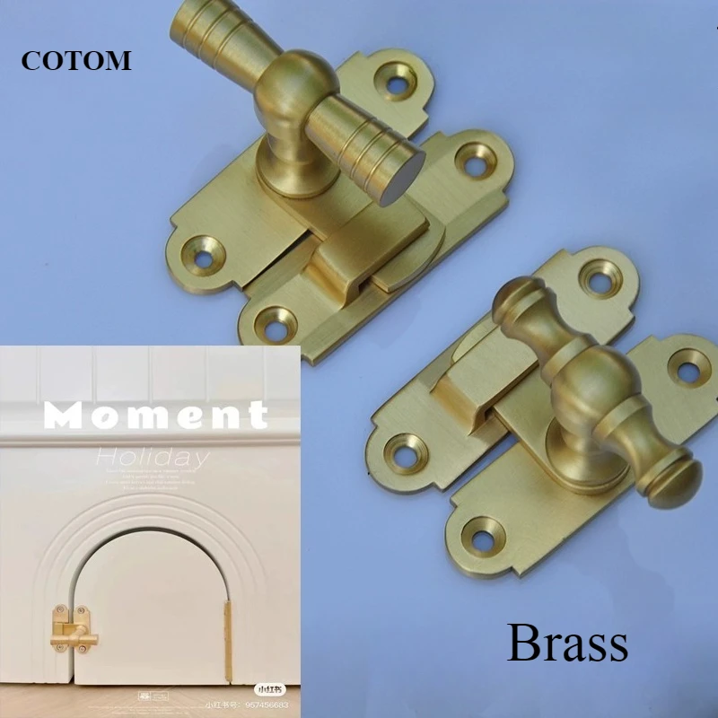 Antique Brass Cat Door Latch Vintage Style Door Hook for Bathrooms Old Western-Style Houses 1005009595600402