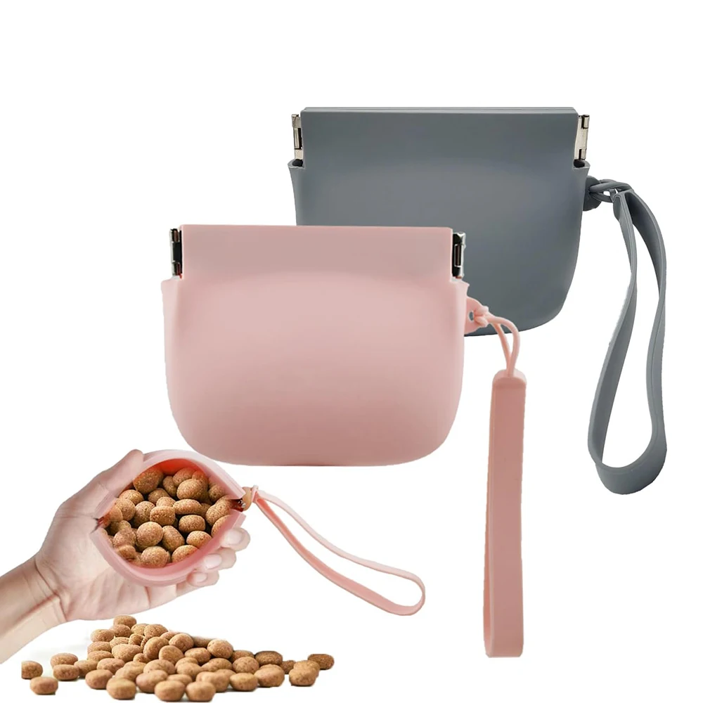 Silicone Dog Treat Bag Mini Portable Pet Snack Pouch with Auto Close Feature Dog Treat Pouch Pocket 1005009601314133