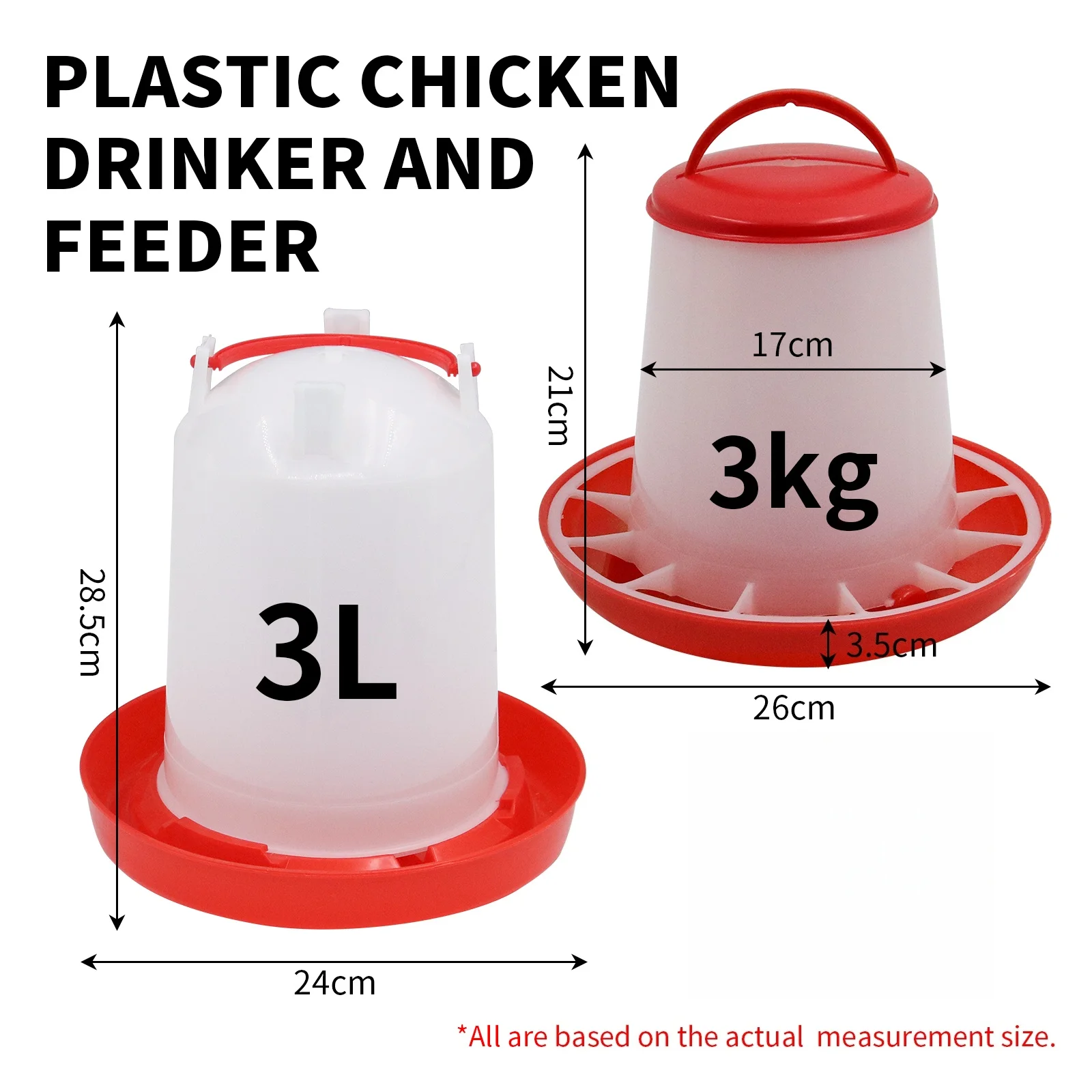 3kg+3L Chicken Feeder And Waterer Water Food Dispenser Automatic Chicken Birds Chick Waterer 1005009601532155
