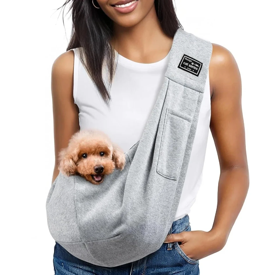 Dog Carrier Sling, Hand-Free Dog Carriers for Small Dogs and Cats, Puppy Sling Carrier Purse Pocket 1005009602351663
