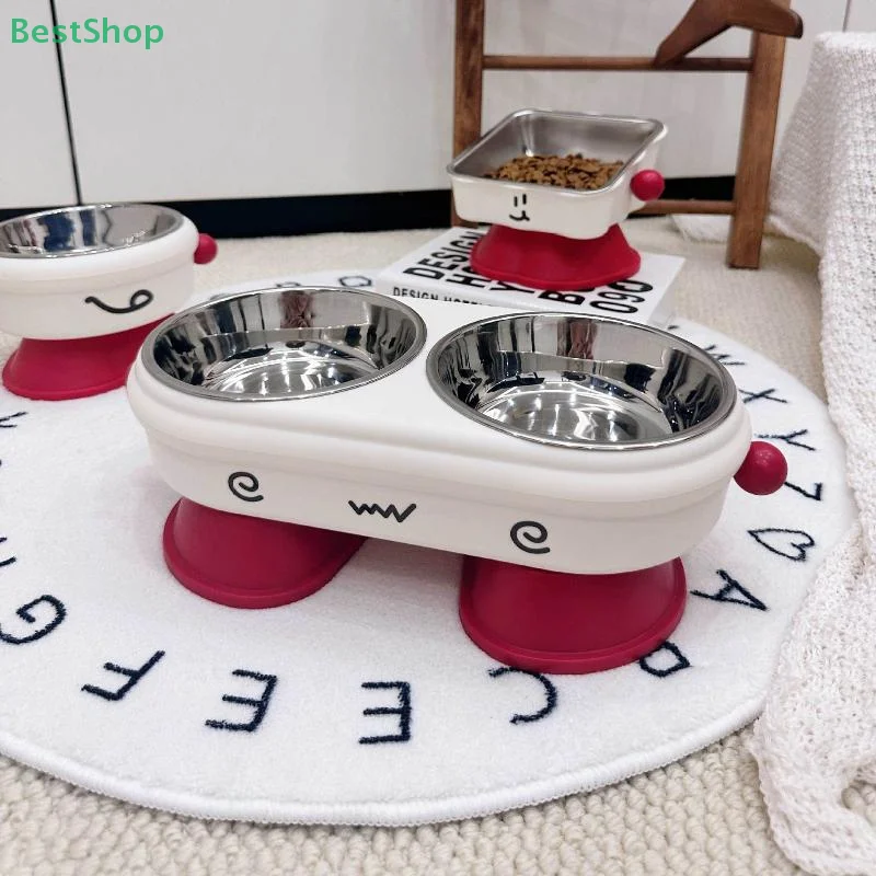 Victoria High Footed Pet Bowl Cat Dog Feeder Stainless Steel Pet Bowl 1005009607255541