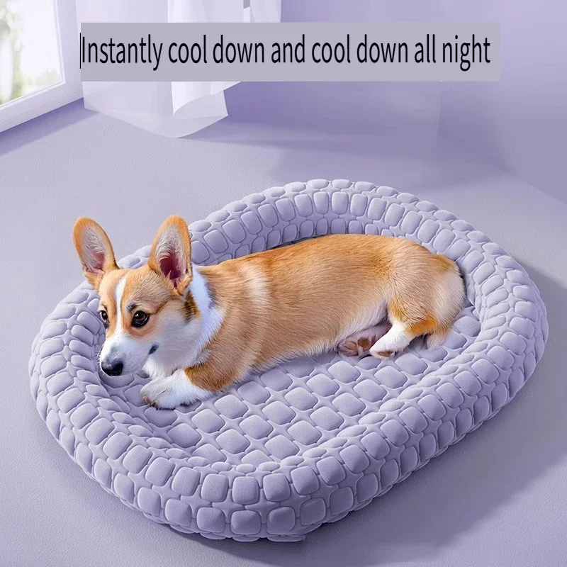 Summer Cooling Dog Mat Thickened Ice Silk Dog Bed Breathable Comfortable Puppy Sleeping Mat 1005009614265738