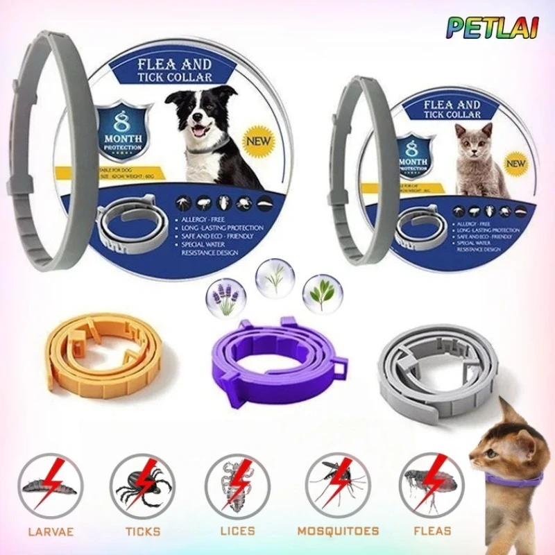 Cat Dog Deworming Collar Calming Collar Natural Plant Mosquito Insect Repellent Wildlife Protection 1005009614379213