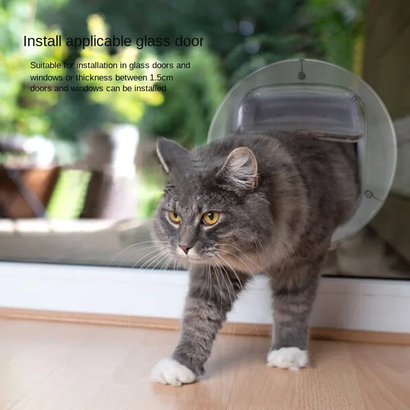 Pet Safety Gate SuppliesCat Door Interior Door Secure Kitten Dog Lock Flap Gate 4 Locking Cat Puppy 1005009615285317