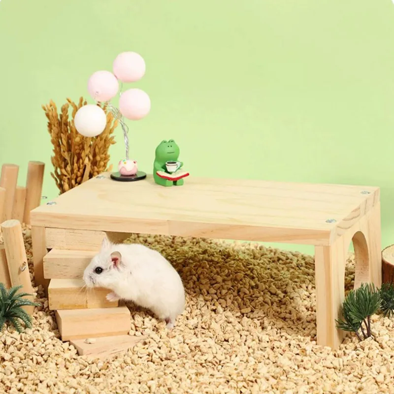 Hamster Wooden Ladder Platform Jumping Board Playground Hamster Climbing Toy Small Pets Stairs Toy 1005009620527854