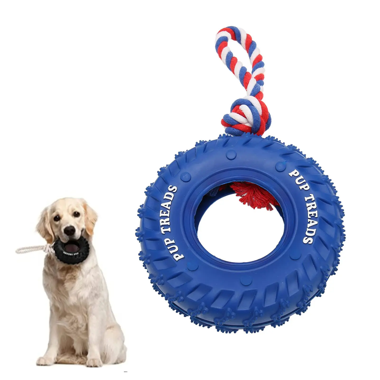 Natural Rubber Tire & Organic Cotton Rope Heavy Duty Dog Toy 1005009620900922