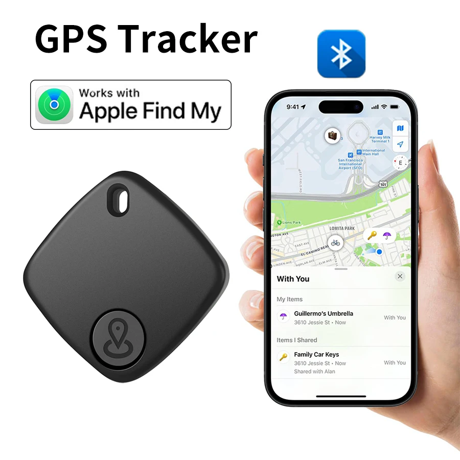 Bluetooth Elder GPS Tracker Works with IOS Find My App Dog Pet Key Finder Kid Car Positioner 1005009622801710