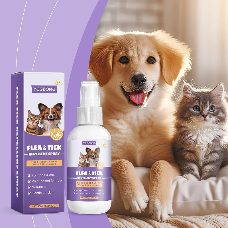Pet Flea Tick Mites Repellent Shooting Spray with Natural Ingredients Essential Oils for Dogs and 1005009623431026