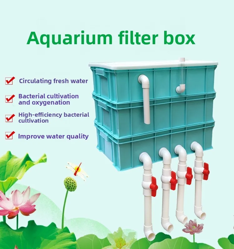 Automatic Fish Tank Filter Box Aquatic Habitat Water Purification Bacteria Cultivation System 1005009626474710