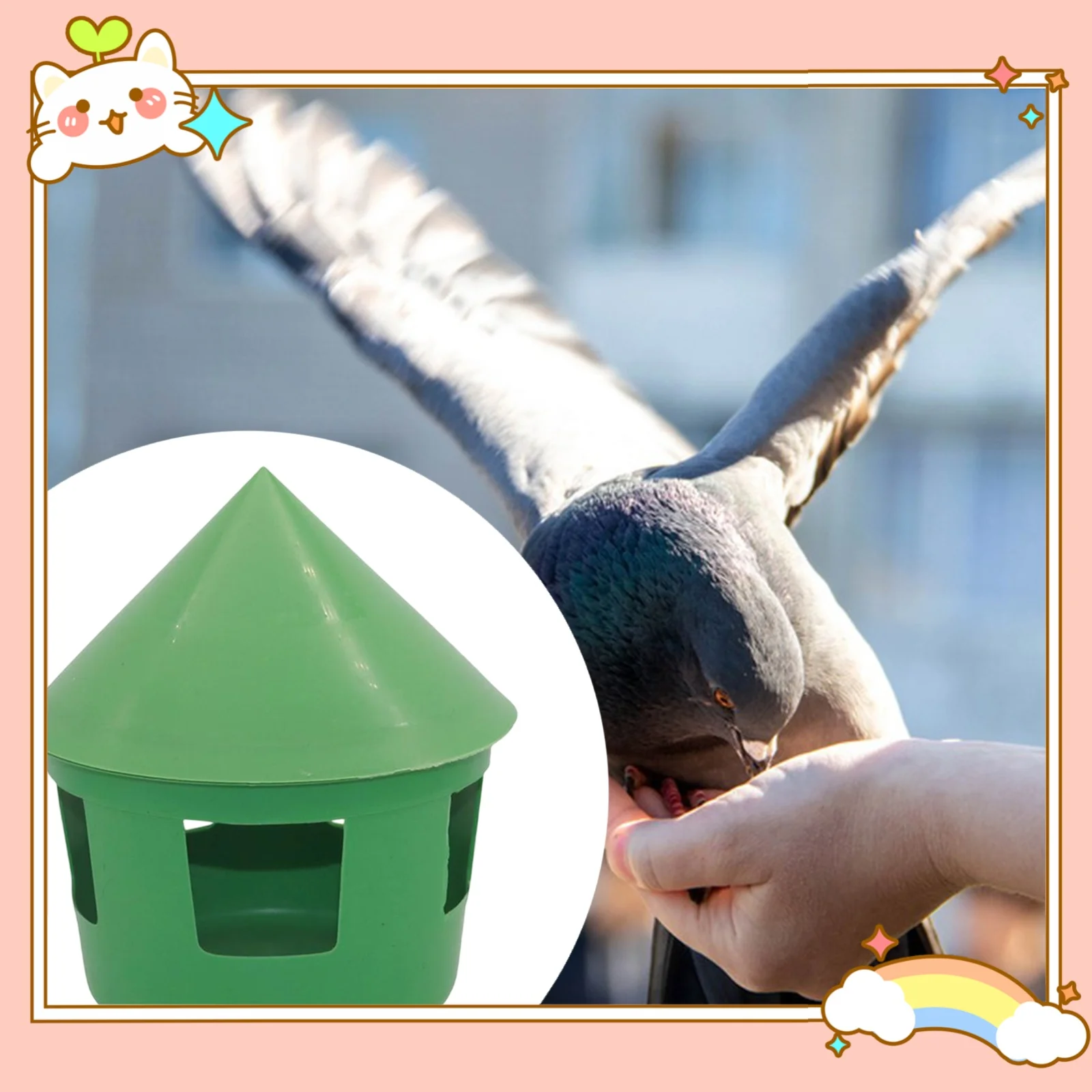 Pigeon Feeder House Portable Farm Food Dispenser for Budgie Pigeon Chook Hen Farm Pigeon Feeder 1005009629491496