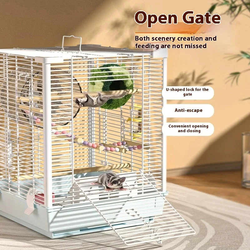 Small Pet Cage Insulated Habitat for Sugar Glider Degu Mouse Rat Chinchilla Ferret with Dense Metal 1005009630990477